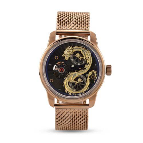 WILLIAM HUNT LIMITIERTE EDITION - Drachen Uhr Seiko Automatik Uhrwerk, 21 Jeweils, Saphir Mineralglas, 5 ATM Wasserdicht, Edelstahl image number 0