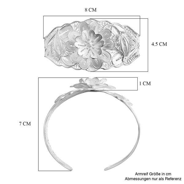 DJoy Royal Bali Kollektion - 925 Silber Tarakashi Armreif ca. 20 cm ca. 29,84g image number 5