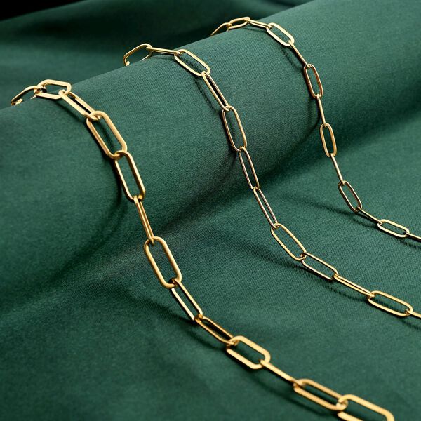 EVER TRUE 3er-Set- Stacking B&uuml;roklammerketten in Goldton image number 2