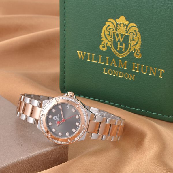 William Hunt - Moissanit-Akzent-Uhr mit japanischem Miyota-Uhrwerk - 0,20 ct. image number 2