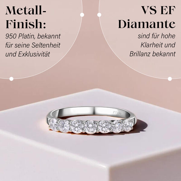 RHAPSODY SGL zertifizierter VS EF Diamant-Ring in 950 Platin - 1 ct. image number 3