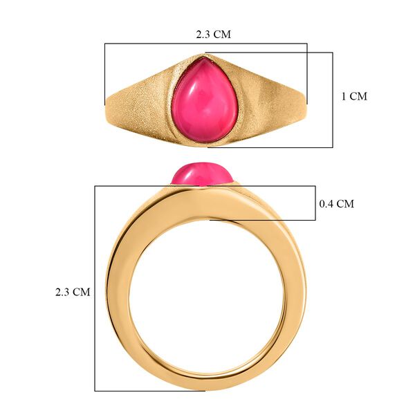 D'Joy Maulbeer Mondstein Ring 925 Silber Gelbes Gold (Gr&ouml;&szlig;e 19.00) ca. 1,77 ct image number 7