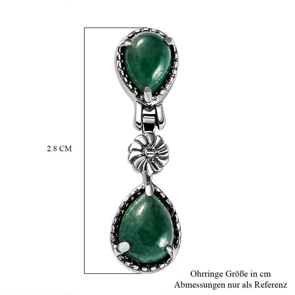 Gr&uuml;ne Aventurin-Ohrringe, Edelstahl ca. 5.02 ct image number 6