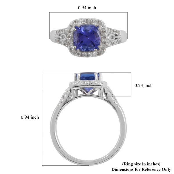 RHAPSODY AAAA Tansanit und Diamant VS E-F Ring 950 Platin  ca. 2,10 ct image number 4