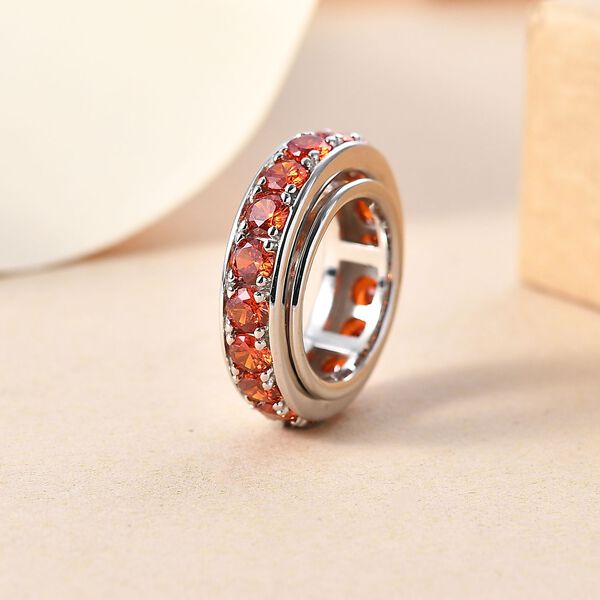 Orange Zirkonia Spinning-Ring - 8,08 ct. image number 2