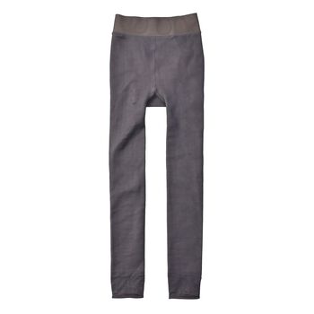 Thermo-Leggings mit Mikroflanell gef&uuml;ttert, grau