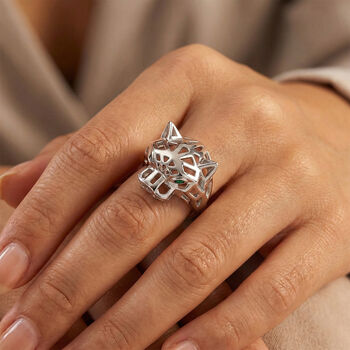 Gr&uuml;ner Zirkonia Ring Nickelfreies Messing (Gr&ouml;&szlig;e 17.00)