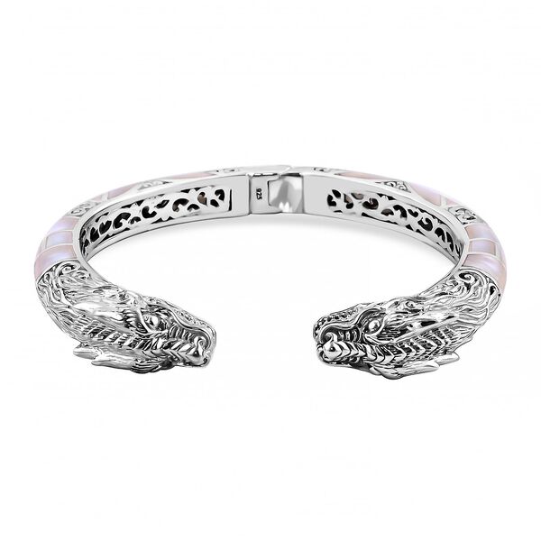 Perlmutt Armreif ca. 19 cm 925 Silber