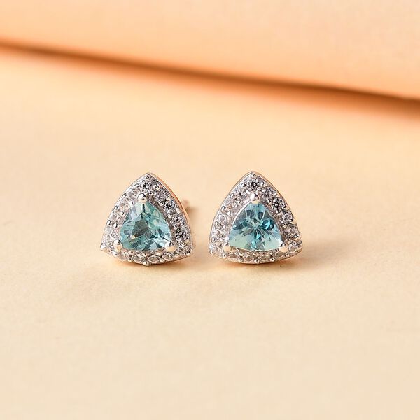 AA Lagunen Apatit und Zirkon Ohrringe - 0,74 ct. image number 2