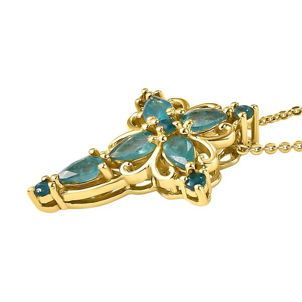 Grandidierit Kreuz-Anhänger mit Kette - 1,17 ct. image number 4