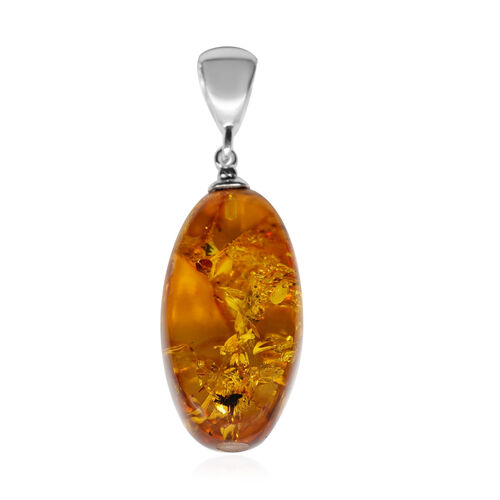 Natürlicher, baltischer Bernstein Anhänger, 925 Silber ca. 10.00 ct image number 0