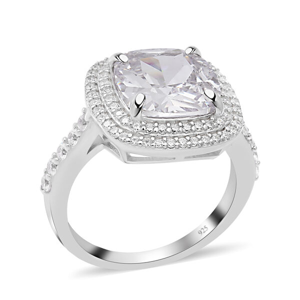 LUSTRO STELLA - wei&szlig;er Zirkonia-Ring - 9,47 ct.