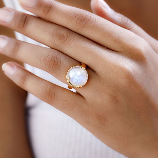 Regenbogen Mondstein Ring - 11,55 ct. image number 3