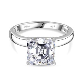 RADIANTA GRA zertifiziert Moissanit (D-VVS) Ring 925 Silber rhodiniert (Größe 17.00) ca. 3.00 ct