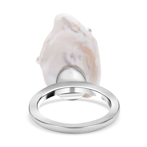 GP Regina Kollektion - wei&szlig;er Barockperle, blauer Saphir und Zirkon-Ring - 0,17 ct. image number 6