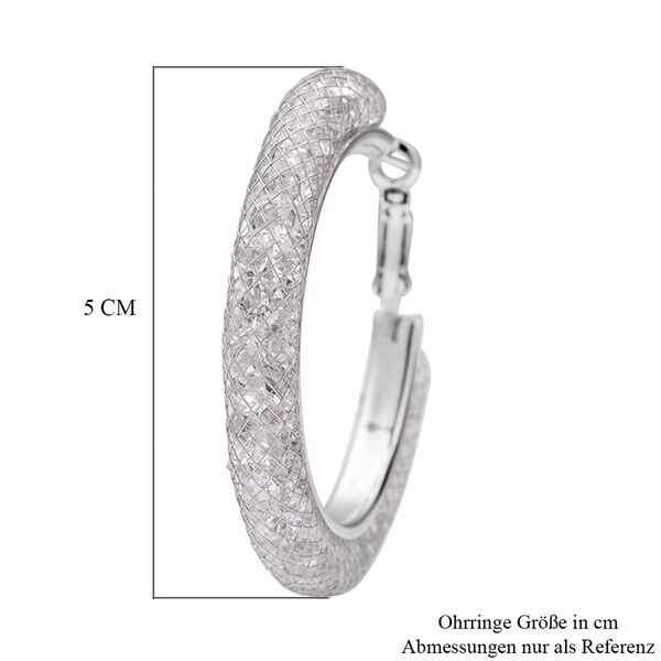 Wei&szlig;e Kristall-Ohrringe in Silberton - 37 ct. image number 5