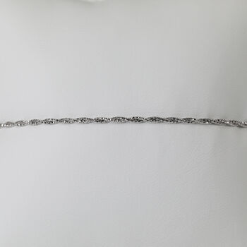 Italienisches Schlangen Pyramidenform Armband,  925 Silber rhodiniert, ca. 18 cm + 2.5 Extender, ca. 2,22g