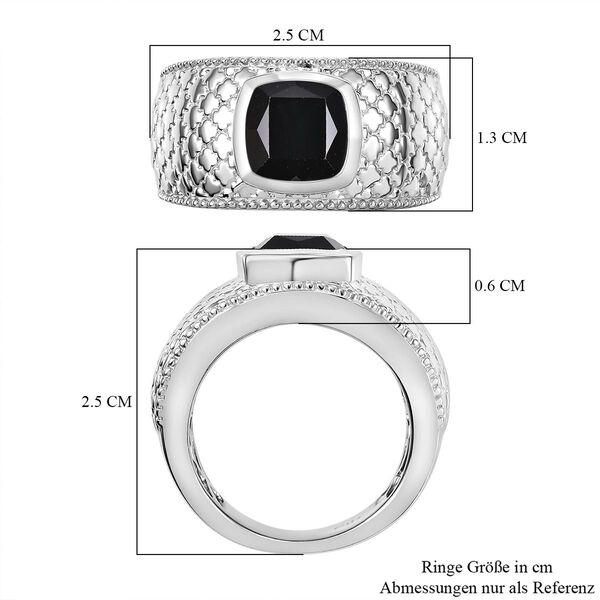 Schwarzer Spinell Ring in Silberton - 3,02 ct. image number 7