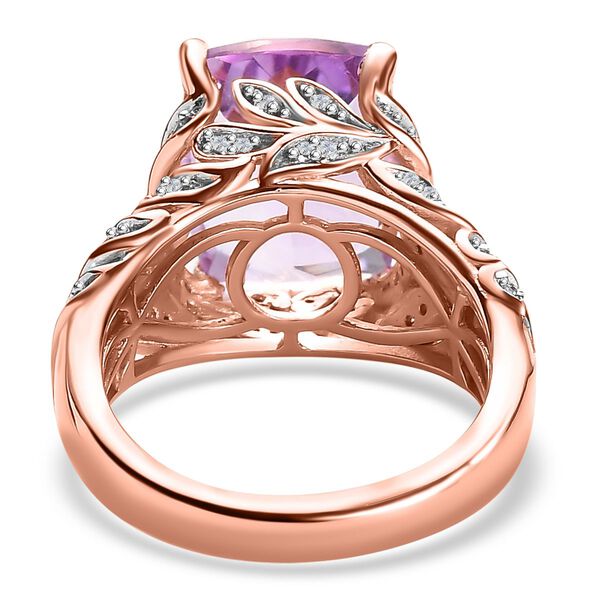 Rose De France Amethyst und Zirkon-Ring - 6,42 ct. image number 6
