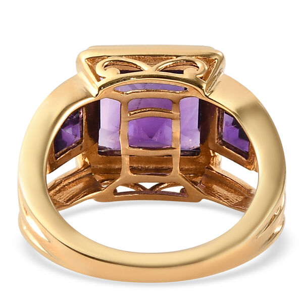 Lusaka Amethyst-Ring, 925 Silber vergoldet  ca. 3,92 ct image number 6