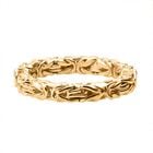 925 Silber 750 Gelbgold VermeilRing (Größe 18.00)