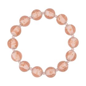 Rosa Armband im Murano-Stil, 16,5 cm