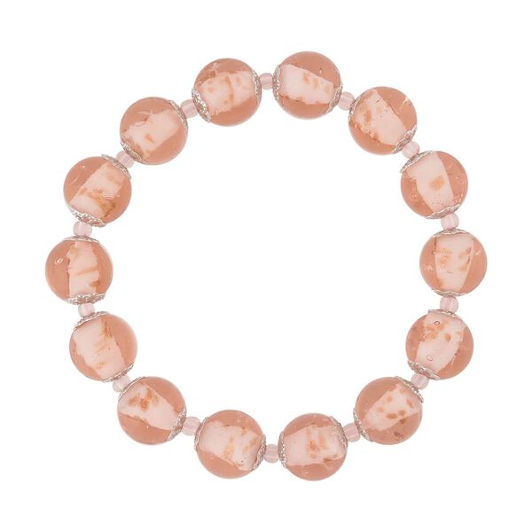 Rosa Armband im Murano-Stil, 16,5 cm image number 0