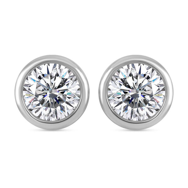 LUSTRO STELLA  Zirkonia Ohrringe, 925 Silber rhodiniert - 2,30 ct.