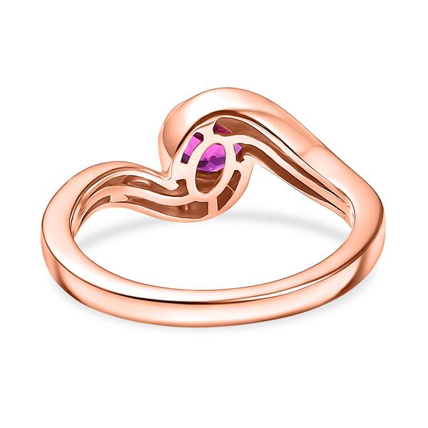 LUXURIANT AAA Labor Rosa Saphir und Zirkon Ring - 0,73 ct. image number 5