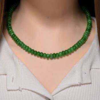 Gr&uuml;ne Quarzit  45+5cm Halskette - 230 ct.