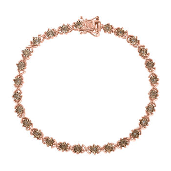 D'Joy nat&uuml;rliches Champagner Diamant 20cm Armband - 0,20 ct.