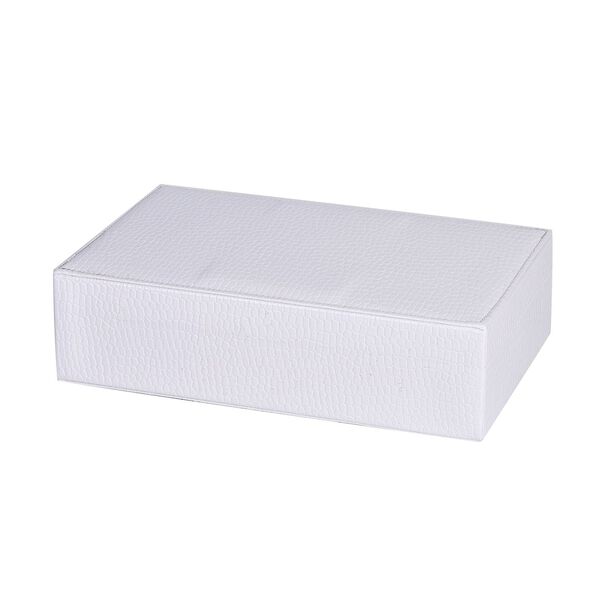 Premium Schmuckbox mit Silberpoliertuch, 32x20x8,7 cm, Wei&szlig; image number 7