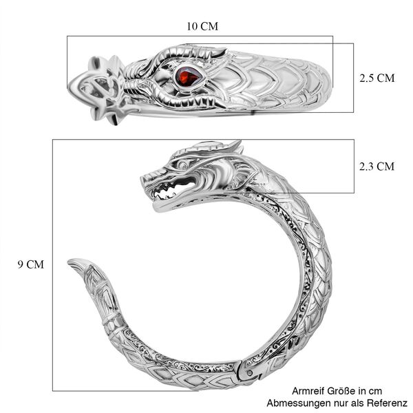 Royal Bali Kollektion - Roter Granat-Drachen-Armreif - 1,70 ct. image number 6