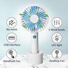Wiederaufladbarer tragbarer Mini - Ventilator, 3 Gebläsestufen, inkl. 1200 mAh Batterie, weiß