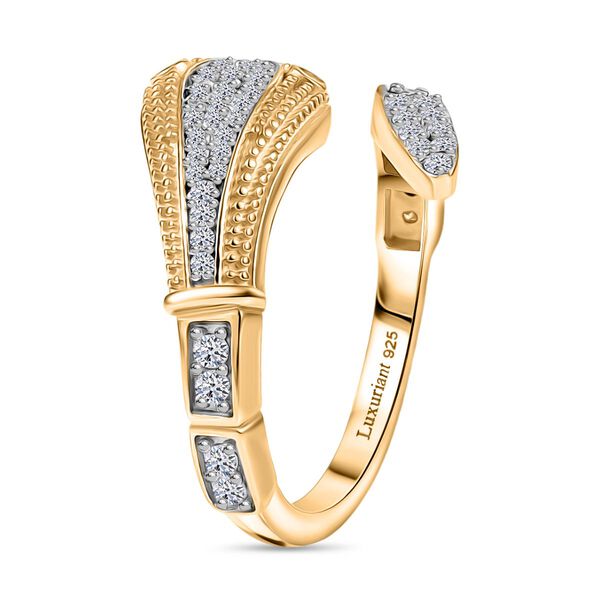 LUXURIANT DIAMANT - Lab Grown Diamant SI-GH Ring 925 Silber 750 Gelbgold Vermeil (Größe 18.00) ca. 0.50 ct image number 5