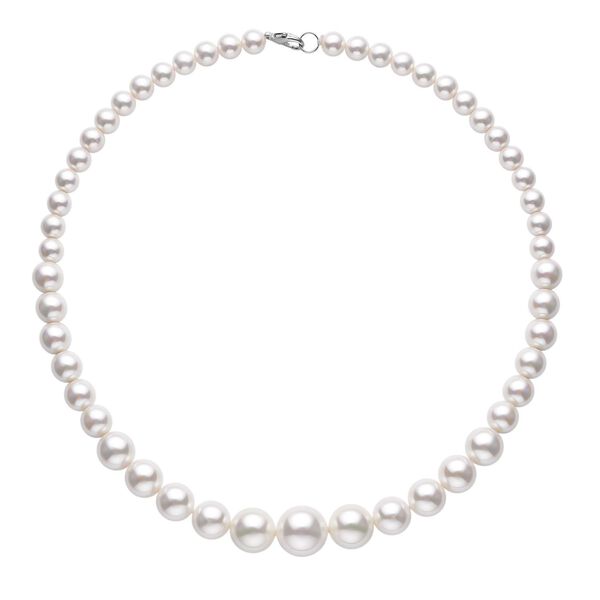 Weiße Muschelkernperle Halskette ca. 50 cm image number 0