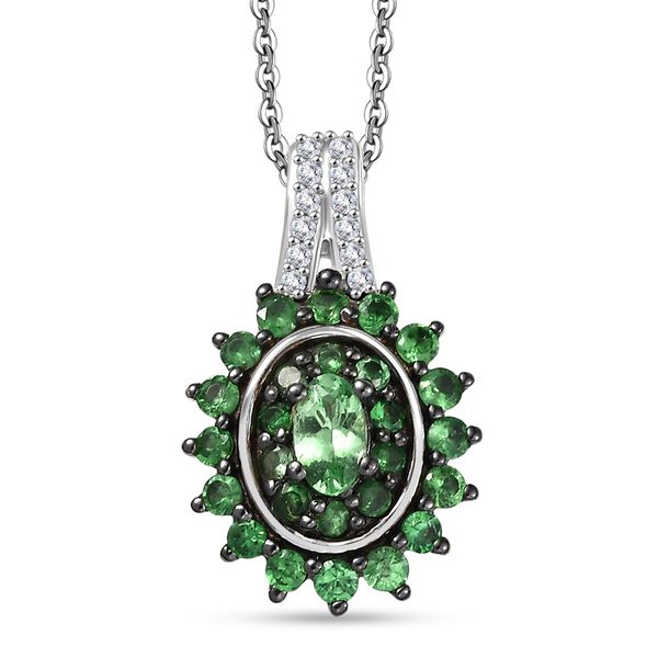 D'Joy AA Tsavorite Granat Schmuckset ca. 50 cm 925 Silber rhodiniert ca. 1,59 ct. image number 0