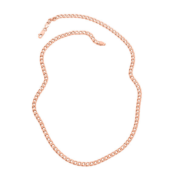 Italienische Panzerkette, ca. 50 cm, 925 Silber rosévergoldet ca. 14,00g image number 2