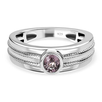 AA Nat&uuml;rlicher Tansanischer Lavendel-Spinell Ringe 925 Silber platiniert (Gr&ouml;&szlig;e 19.00) ca. 0.43 ct