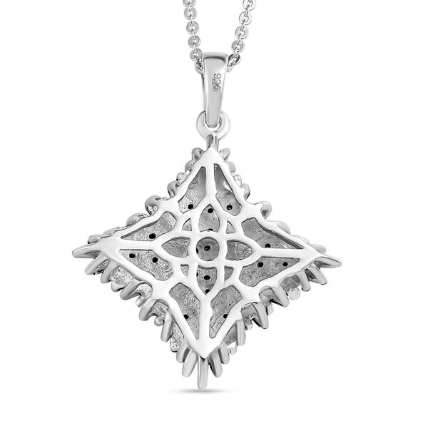 Blauer Diamant Anh&auml;nger mit 50cm Kette - 1 ct. image number 5