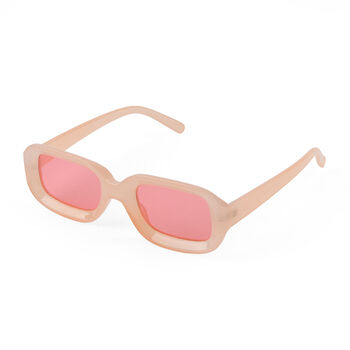 LA MAREY Sonnenbrille mit UV400 Schutz, polarisierte TAC-Gl&auml;ser, PC-Rahmen, 15 x 15 cm, Rosa