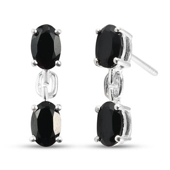 Schwarze Spinell-Ohrh&auml;nger, 925 Silber ca. 2,40 ct&nbsp;