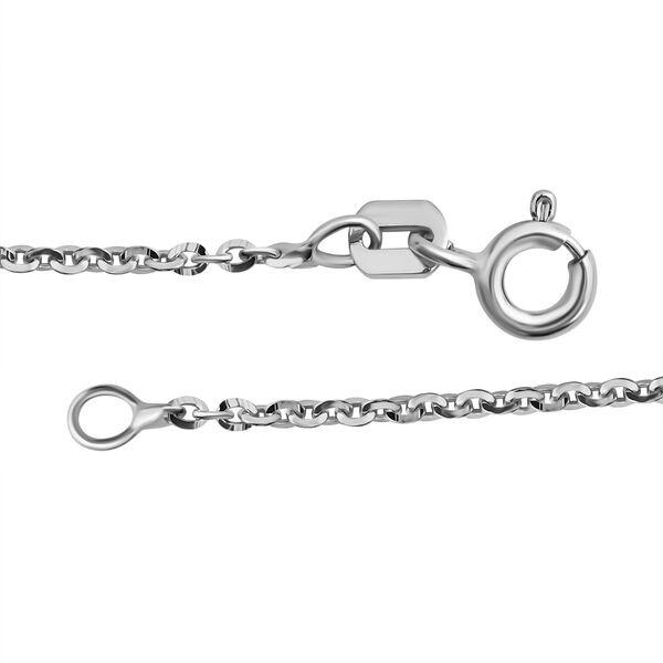 Kabelkette 60 cm in 925 Silber rhodiniert image number 3