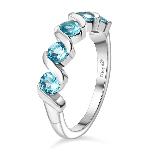 Djoy AA Betroka Blauer Apatit Meeresrauschen Ring 925 Silber rhodiniert (Gr&ouml;&szlig;e 18.00) ca. 0.99 ct image number 4