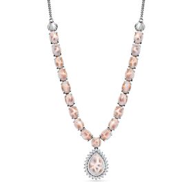 D’joy AA Natrolith Halskette ca. 45 cm 925 Silber rhodiniert ca. 26,39 ct.