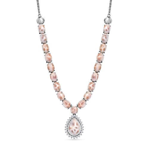 D’joy AA Natrolith Halskette ca. 45 cm 925 Silber rhodiniert ca. 26,39 ct. image number 0