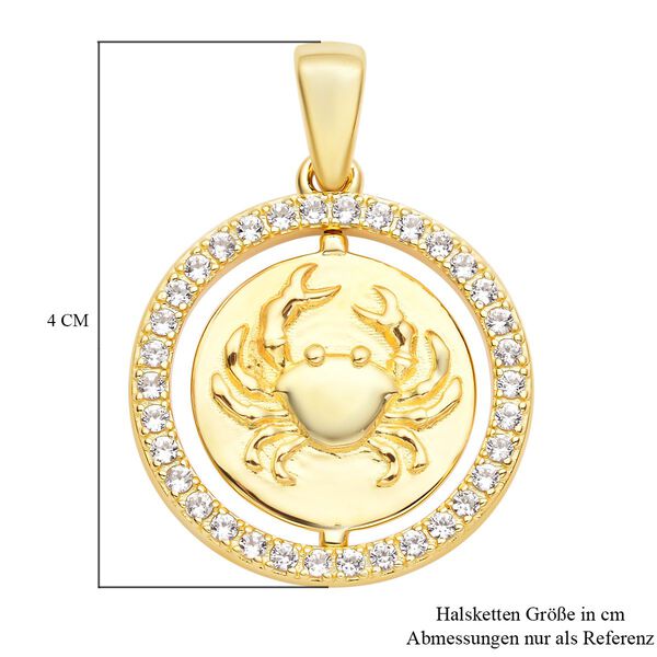 Weißer Zirkon Krebs-Anhänger - 0,64 ct. image number 5