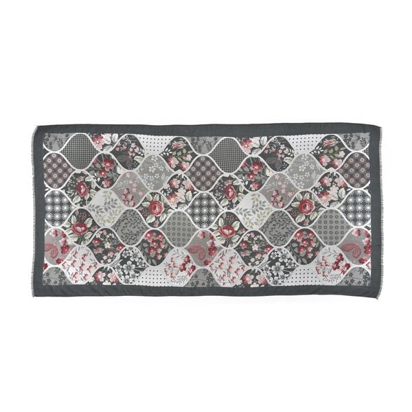 Wolkenweicher Schal mit Blumenmuster, Oliv image number 2