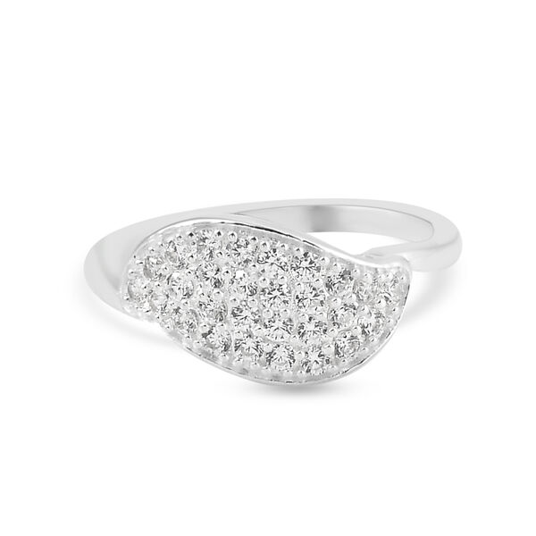 LUSTRO STELLA Wei&szlig;er Zirkonia Ring 925 Silber  ca. 0,79 ct