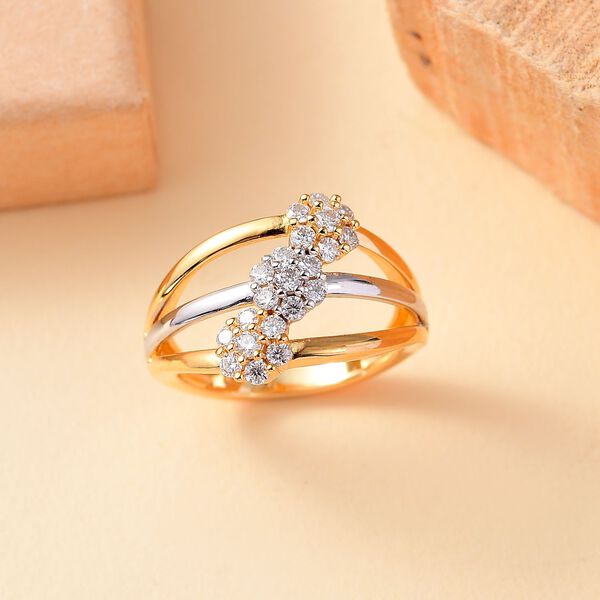 Moissanit Bicolor Ring, ca. 0,63 ct. image number 1